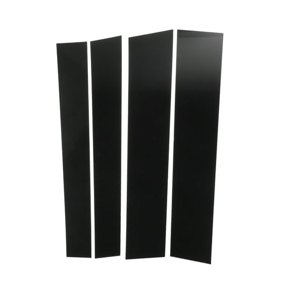 Unique Bargains 4 Pcs Door Cover Panel Trim Pillar Posts Exterior Window Anti Scratch Stickers for Toyota Tundra, Black