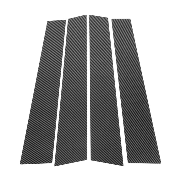 Unique Bargains 4 Pcs Door Pillar Window Trim for Cadillac XT6 2020-2023 Carbon Fiber Pattern Black Front Left Right Anti Scratch Sticker Pillar Posts Cover