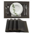 thumbnail image 1 of Unique Bargains 4 Pcs Double Frame Placemats PET Place Mats for Kitchen Dining Black, 1 of 6