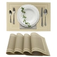 thumbnail image 1 of Unique Bargains 4 Pcs Double Frame Placemats PET Place Mats for Kitchen Dining Yellow, 1 of 6