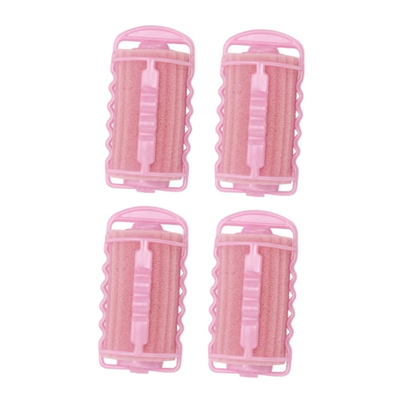 Unique Bargains 4 Pcs Durable Convenient Sponge Foam Hair Roller for Women 3.03"x1.50" Pink