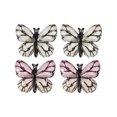 thumbnail image 1 of Unique Bargains 4 Pcs Elegant Hair Clips Hairdo Clips for Women 1.26"x0.98"x0.43" Pink White, 1 of 2