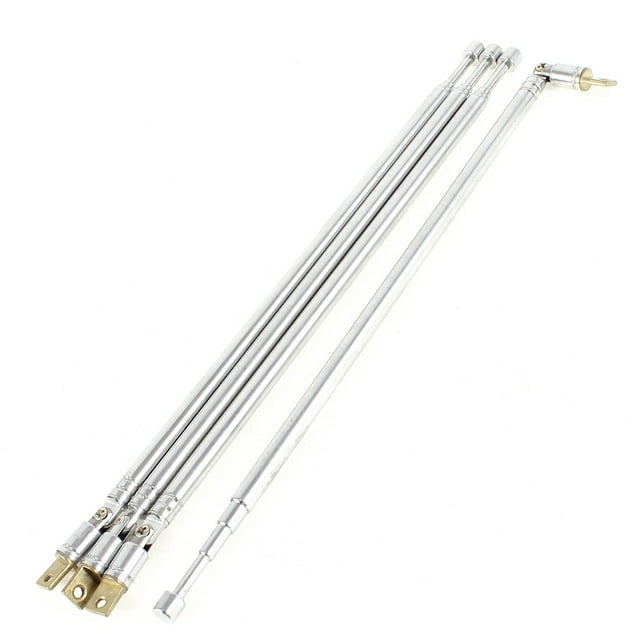 Unique Bargains 4 Pcs Fm Radio Tv Telescopic Antenna Aerial Replacement 25 63cm Long 3561