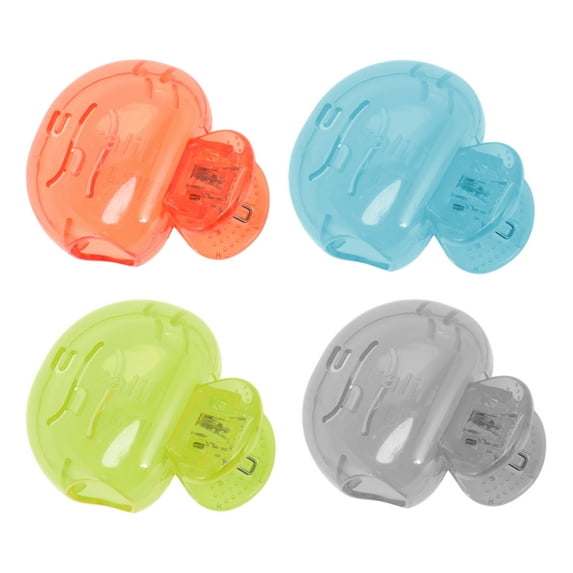 Unique Bargains 4 Pcs Fish-shaped Toothbrush Covers for Travel Plastic Grey Blue Red Yellow
