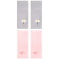 thumbnail image 1 of Unique Bargains 4 Pcs Floral Comfy Hand Towel Grey/Pink 13" x 30"/13" x 29", 1 of 5