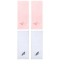 thumbnail image 1 of Unique Bargains 4 Pcs Floral Embroidered Cotton Hand Towels 13" x 29" White/Pink, 1 of 5