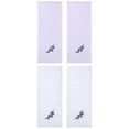 thumbnail image 1 of Unique Bargains 4 Pcs Floral Embroidered Cotton Hand Towels 13" x 29" White/Purple, 1 of 5