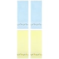 thumbnail image 1 of Unique Bargains 4 Pcs Floral Embroidered Soft Hand Towels 13" x 29" Blue/Light Yellow, 1 of 5