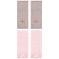 thumbnail image 1 of Unique Bargains 4 Pcs Floral Hand Towel Pink/Camel 14" x 28"/13" x 30", 1 of 5