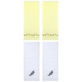 thumbnail image 1 of Unique Bargains 4 Pcs Floral Hand Towels for Bathroom 13" x 29" White/Light Yellow, 1 of 5