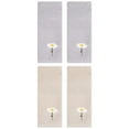 thumbnail image 1 of Unique Bargains 4 Pcs Floral Pattern Cotton Hand Towels Light Brown/Grey 13" x 30", 1 of 5