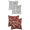 thumbnail image 1 of Unique Bargains 4 Pcs Floral Pattern Throw Pillow Cases Blue Flower/Red 18" x 18", 1 of 6