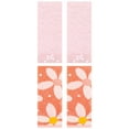 thumbnail image 1 of Unique Bargains 4 Pcs Floral Soft Hand Towel Pink/Orange 14" x 28"/13" x 29", 1 of 5