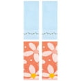 thumbnail image 1 of Unique Bargains 4 Pcs Floral Soft Hand Towels 13 x 29 Inch Orange/Blue, 1 of 5