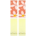 thumbnail image 1 of Unique Bargains 4 Pcs Floral Soft Hand Towels 13 x 29 Inch Orange/Light Yellow, 1 of 5