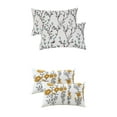 thumbnail image 1 of Unique Bargains 4 Pcs Floral Throw Pillow Cases Blue Flower/Flower-2 12" x 20", 1 of 6