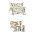 thumbnail image 1 of Unique Bargains 4 Pcs Floral Throw Pillow Cases Yellow Flower/Flower-2 12" x 20", 1 of 6