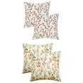 thumbnail image 1 of Unique Bargains 4 Pcs Floral Throw Pillow Covers Orange Flower/Flower-4 18" x 18", 1 of 6