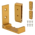 thumbnail image 1 of Unique Bargains 4 Pcs Foldable Foldable Coat Hook Wall Mount Invisible Gold Tone, 1 of 7