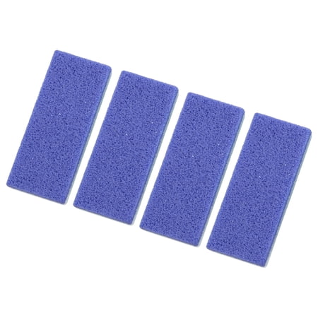 Unique Bargains 4 Pcs Foot Care Exfoliating Scrub Stone Double Sided Fine and Coarse Pumice Stone Blue