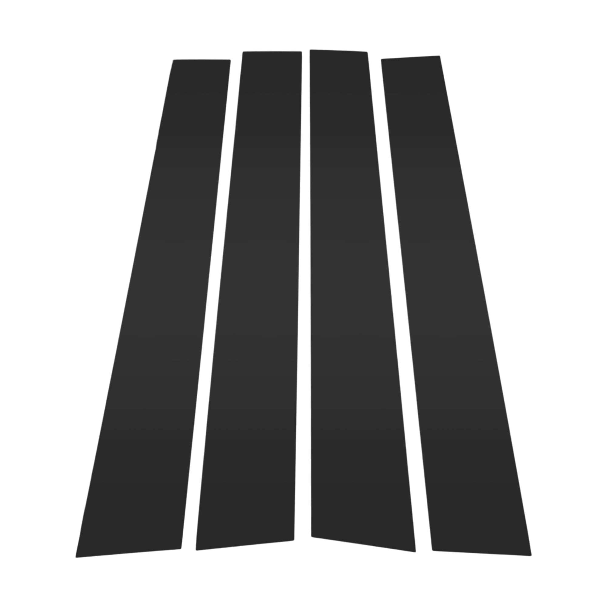 Unique Bargains 4 Pcs Front Car Door Pillar Window Trim for Toyota Runner 2010-2023 Black