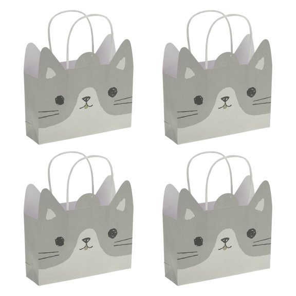 Unique Bargains 4 Pcs Gift Bags Animal Pattern Gift Packaging Gray