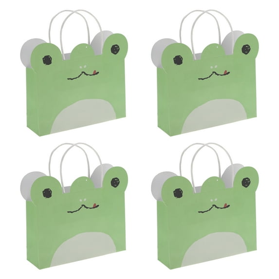 Unique Bargains 4 Pcs Gift Bags Animal Pattern Gift Packaging Green