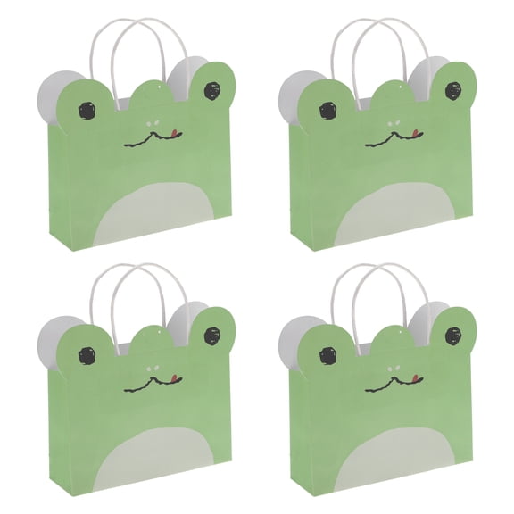 Unique Bargains 4 Pcs Gift Bags Animal Pattern Gift Packaging Green