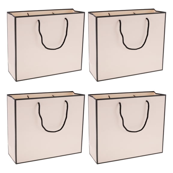 Unique Bargains 4 Pcs Gift Bags Solid Design Gift Packaging Pink