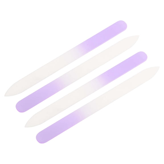 Unique Bargains 4 Pcs Glass Double-sided Multifunctional Nail File Manicure Tool Purple