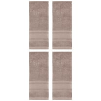 Unique Bargains 4 Pcs Hand Towel Set of 2 for Bathroom 13" x 29" Brown