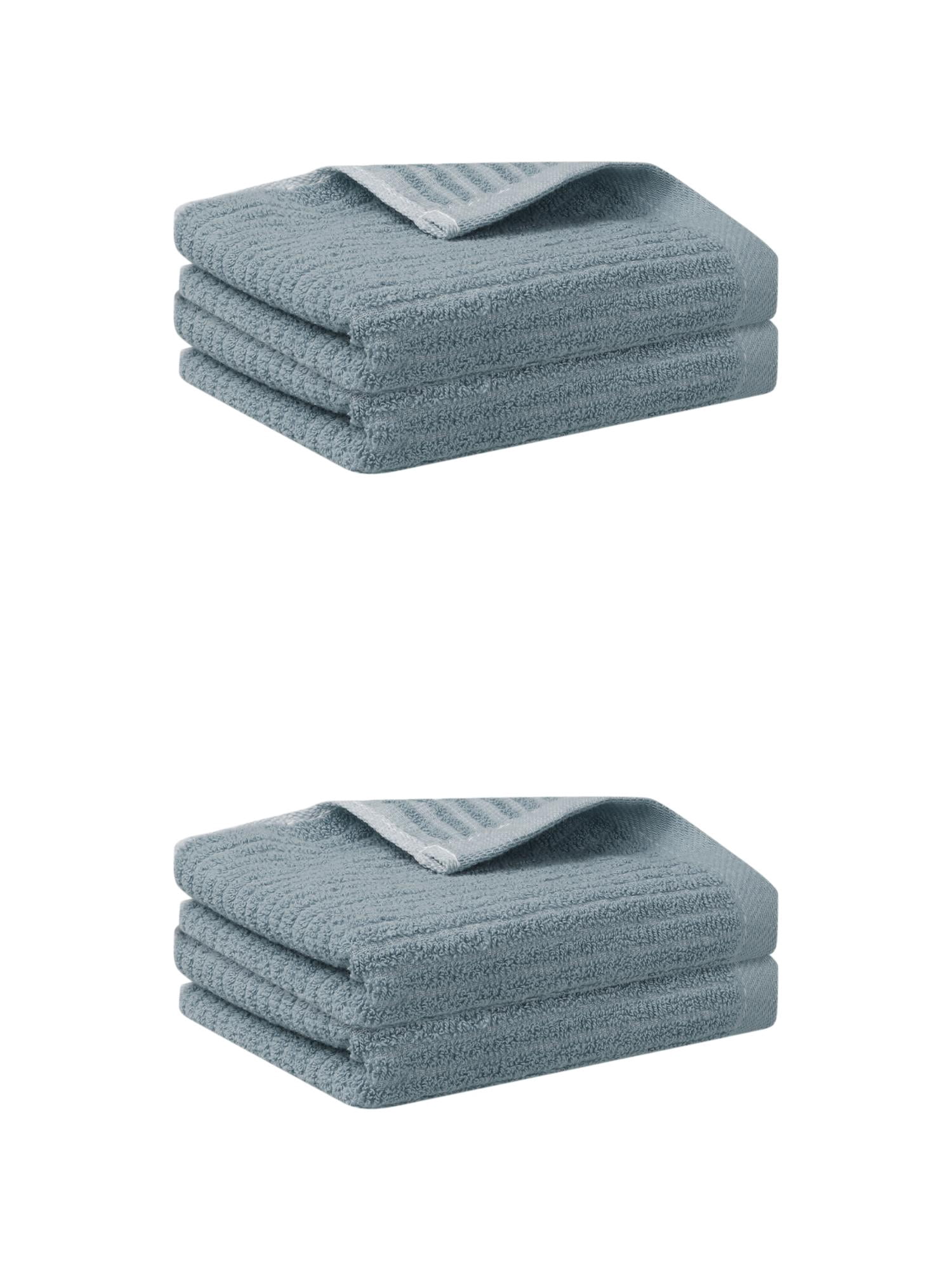 Unique Bargains 4 Pcs Hand Towels Absorbent Towel Grey 13" x 29"