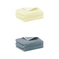 thumbnail image 1 of Unique Bargains 4 Pcs Hand Towels Absorbent Towel Light Yellow/Grey 13" x 29", 1 of 8