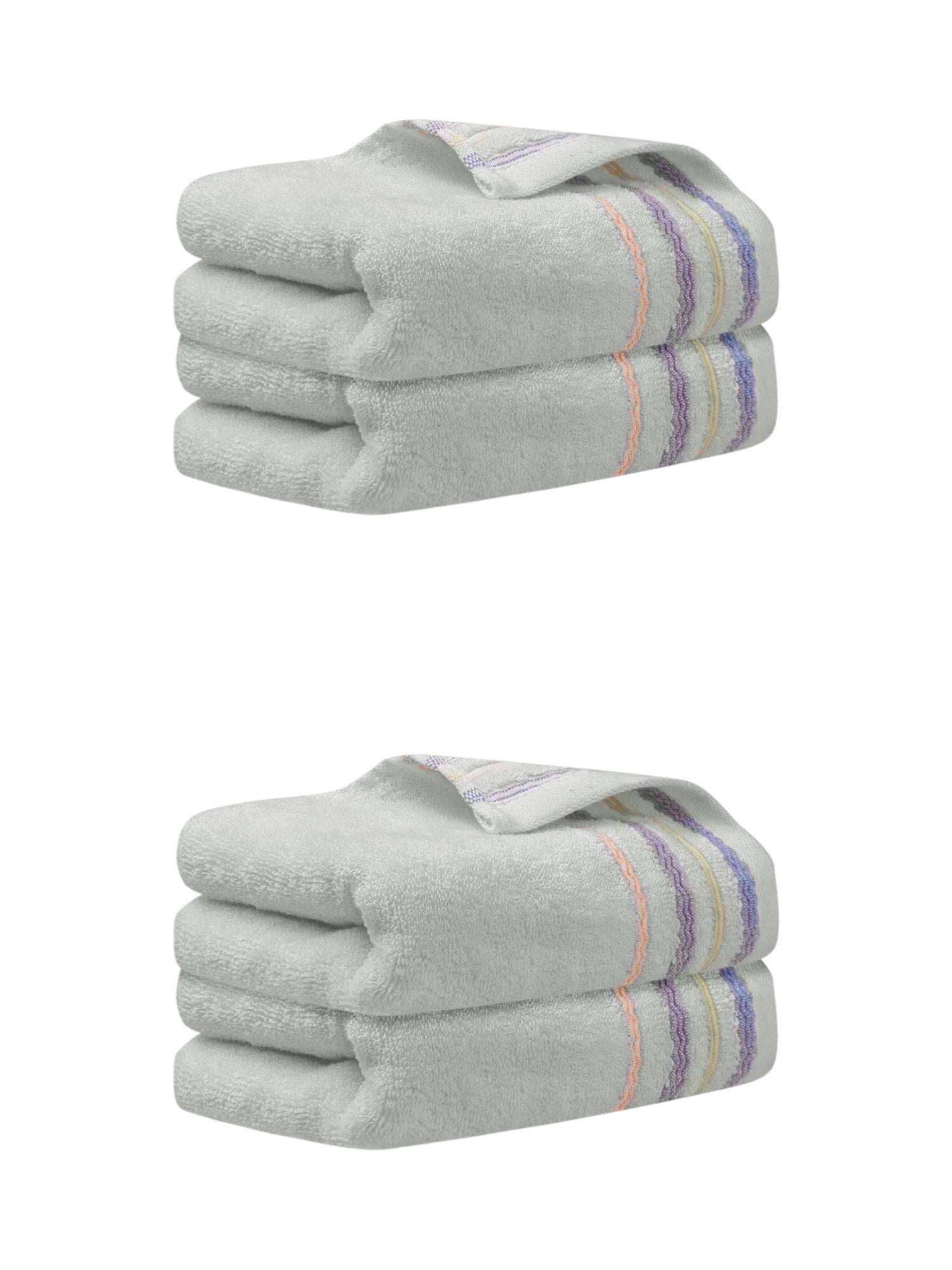 Unique Bargains 4 Pcs Hand Towels Quick Drying Towel Light Grey 13" x 30"