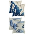 thumbnail image 1 of Unique Bargains 4 Pcs Leaf Throw Pillow Covers Plants Cushion Pillow Blue/Leaf-1, 1 of 6