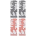 thumbnail image 1 of Unique Bargains 4 Pcs Leaves Pattern Hand Towels 13 x 29 Inch Blue/Pink, 1 of 4