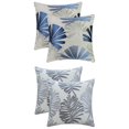 thumbnail image 1 of Unique Bargains 4 Pcs Leaves Pattern Throw Pillow Covers 18" x 18" Blue/Grey, 1 of 6