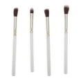 thumbnail image 1 of Unique Bargains 4 Pcs Lightweight Makeup Brush Set for Business Travel White Silver Tone Wooden Handle Aluminum Tube, 1 of 5
