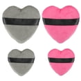 thumbnail image 1 of Unique Bargains 4 Pcs Loose Powder Puff Face Soft Heart Shape Puff Blender Beauty Makeup Tool Short Plush Rose Red Gray, 1 of 6