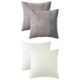 thumbnail image 1 of Unique Bargains 4 Pcs Modern Couch Sofa Home Pillow Covers 18" x 18" Beige/Grey, 1 of 6