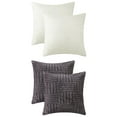 thumbnail image 1 of Unique Bargains 4 Pcs Modern Couch Sofa Home Throw Pillow Covers Beige/Grey, 1 of 6
