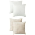 thumbnail image 1 of Unique Bargains 4 Pcs Modern Couch Sofa Home Throw Pillow Covers White/Beige, 1 of 6