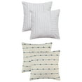 thumbnail image 1 of Unique Bargains 4 Pcs Modern Farmhouse Striped Throw Pillow Covers Blue/Navy Blue, 1 of 6