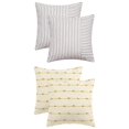 thumbnail image 1 of Unique Bargains 4 Pcs Modern Farmhouse Striped Throw Pillow Covers Yellow/Black, 1 of 6