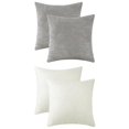 thumbnail image 1 of Unique Bargains 4 Pcs Modern Sofa Home Throw Pillow Covers 18" x 18" Beige/Grey, 1 of 6