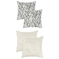 thumbnail image 1 of Unique Bargains 4 Pcs Modern Soft Throw Pillow Covers 18" x 18" Beige/Blue Flower, 1 of 6
