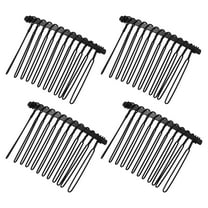 Unique Bargains No Slip Hair Side Combs Accessories Metal 2" Black