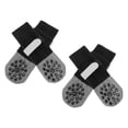 thumbnail image 1 of Unique Bargains 4 Pcs Non-Slip Durable Dog Socks With Reflective Tapes Gray XS, 1 of 7