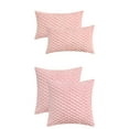 thumbnail image 1 of Unique Bargains 4 Pcs Pack of 4 Soft Fuzzy Plush Cushion Cover Pink 12" x 20"/16" x 16", 1 of 7