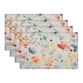 thumbnail image 1 of Unique Bargains 4 Pcs Rectangular Leaf Plant Print Placemat 17.72"x11.81" Beige Multicolor, 1 of 5